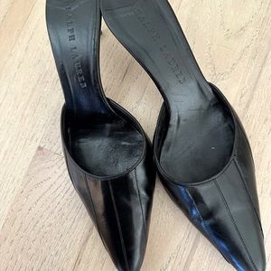 Ralph Lauren Leather Black Closed Toed Mule Size 6